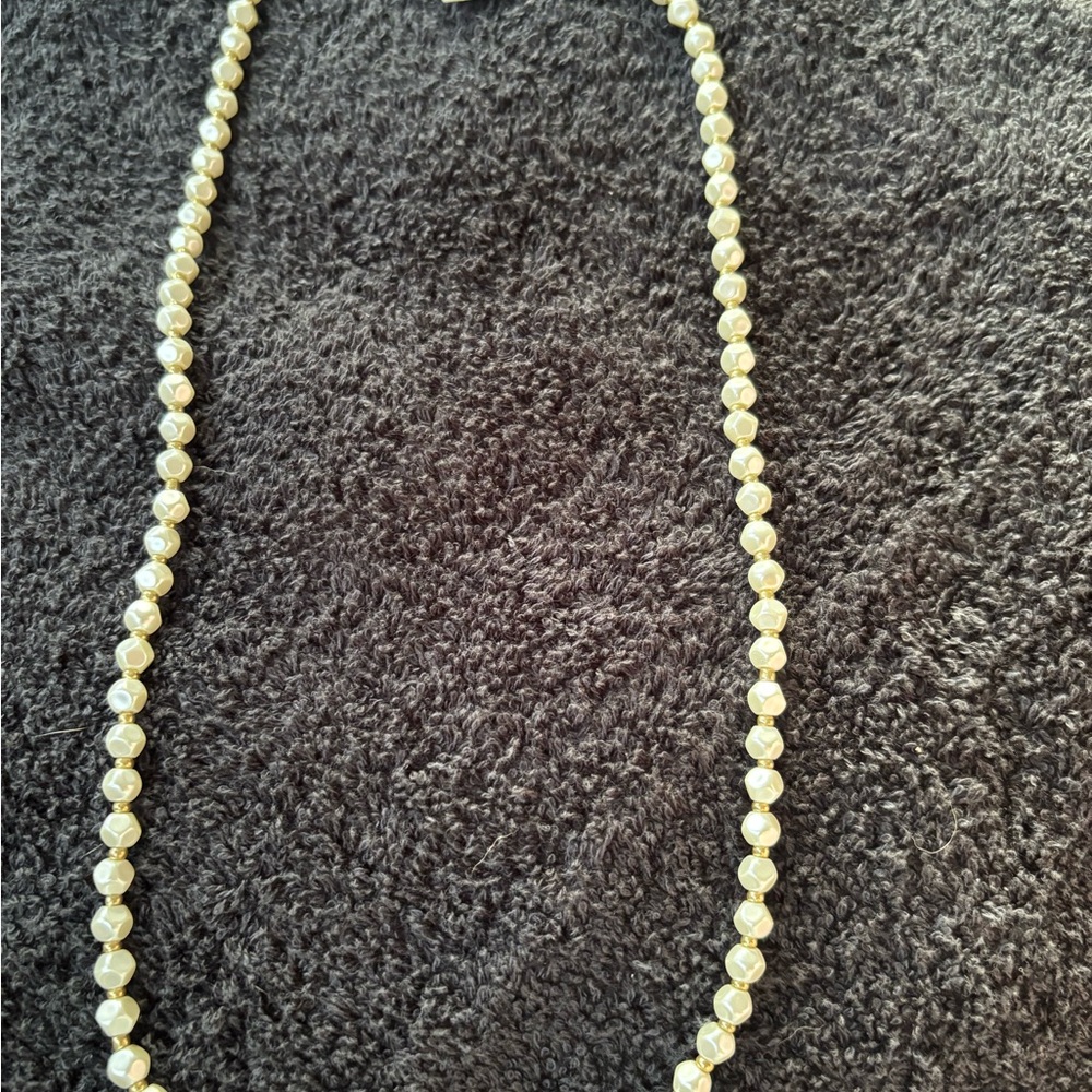 Talbots Semi Precious Pearl Beaded Necklace Gold Tone NWT Classic - Picture 3 of 7